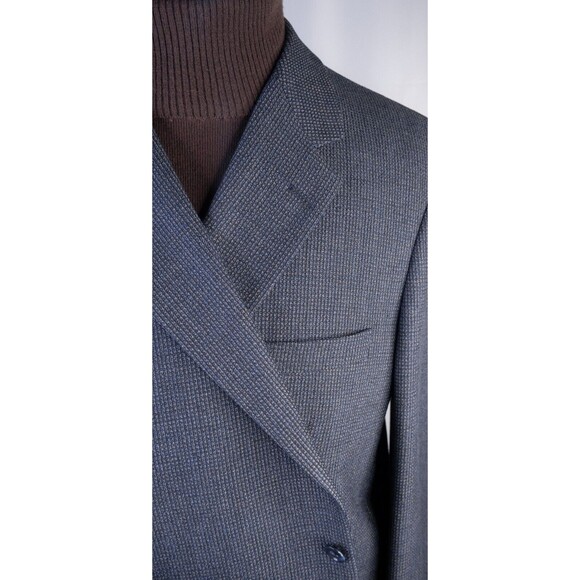 Pronto Uomo Men's Sport Coat Blazer Jacket Two Button Textured Wool Size 48L - Picture 4 of 13